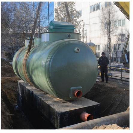 Емкость ставят на основание