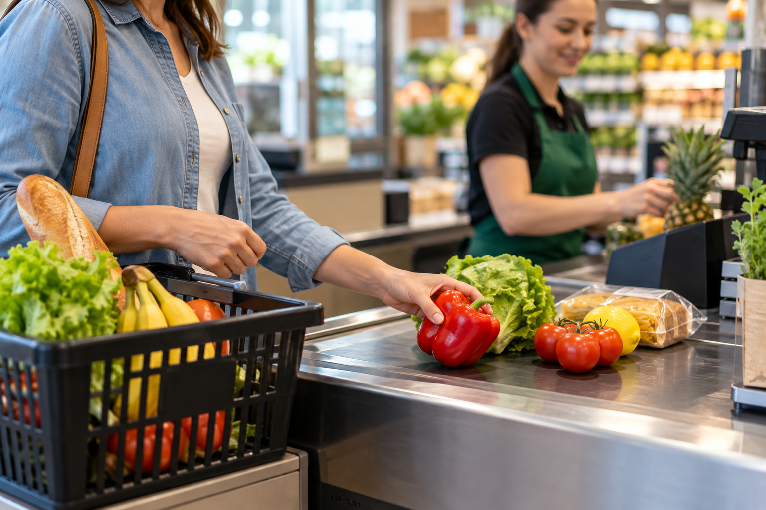 Современная зона расчёта с корзиной, без выдуманных показателей продаж