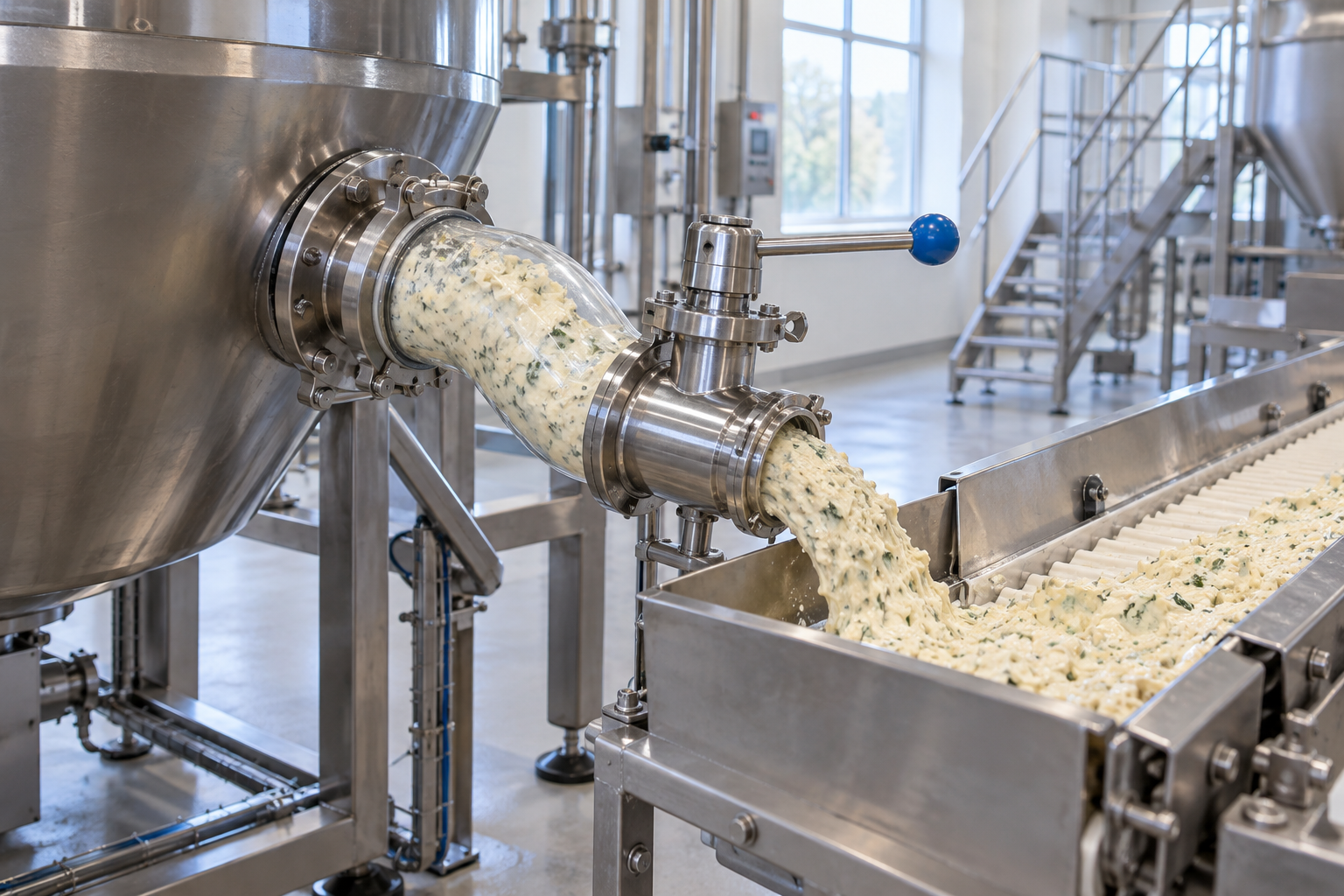 Физический узел передачи продукта показывает, где начинается ответственность следующего оборудования